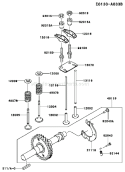 Page K Diagram and Parts List for FE120G CS00 Kawasaki Engine