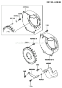 Page D Diagram and Parts List for FE120G CS00 Kawasaki Engine