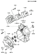 Page E Diagram and Parts List for FE120G CS00 Kawasaki Engine