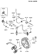 Page F Diagram and Parts List for FE120G FS00 Kawasaki Engine