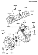 Page E Diagram and Parts List for FE120G LS00 Kawasaki Engine