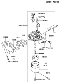 Page B Diagram and Parts List for FE170D AS01 Kawasaki Engine