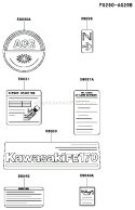 Page H Diagram and Parts List for FE170D AS01 Kawasaki Engine