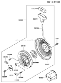 Page K Diagram and Parts List for FE170D CS04 Kawasaki Engine