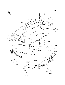Carrier Diagram and Parts List for KAF400B7F 2007 & Prior Kawasaki Lawn Tractor Accessories