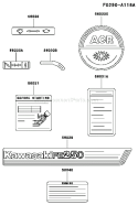 Page H Diagram and Parts List for FE250D AS04 Kawasaki Engine