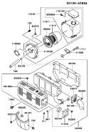 Page A Diagram and Parts List for FE250D AS07 Kawasaki Engine