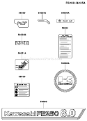 Page H Diagram and Parts List for FE250D AS08 Kawasaki Engine