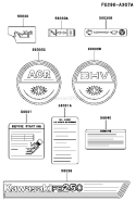 Page H Diagram and Parts List for FE250D BS00 Kawasaki Engine