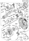 Page K Diagram and Parts List for FE250D BS01 Kawasaki Engine