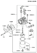 Page B Diagram and Parts List for FE250D BS01 Kawasaki Engine