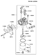 Page B Diagram and Parts List for FE250D CS09 Kawasaki Engine