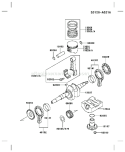 Page J Diagram and Parts List for FE290D AS07 Kawasaki Engine