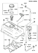 Page G Diagram and Parts List for FE290D AS07 Kawasaki Engine