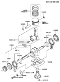 Page J Diagram and Parts List for FE290D AS12 Kawasaki Engine