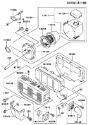 Page A Diagram and Parts List for FE290D AS14 Kawasaki Engine