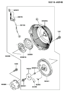 Page K Diagram and Parts List for FE290D AS14 Kawasaki Engine
