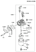 Page B Diagram and Parts List for FE290D AS14 Kawasaki Engine
