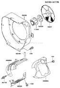 Page D Diagram and Parts List for FE290D AS14 Kawasaki Engine