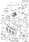 Page A Diagram and Parts List for FE290D AS16 Kawasaki Engine