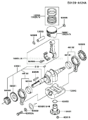 Page J Diagram and Parts List for FE290D AS16 Kawasaki Engine