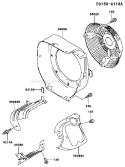 Page D Diagram and Parts List for FE290D AS18 Kawasaki Engine