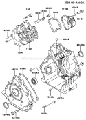 Page E Diagram and Parts List for FE290D AS18 Kawasaki Engine