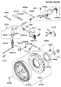 Page F Diagram and Parts List for FE290D AS18 Kawasaki Engine