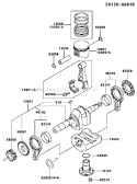 Page K Diagram and Parts List for FE290D AS24 Kawasaki Engine