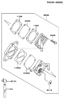 Page H Diagram and Parts List for FE290D AS24 Kawasaki Engine
