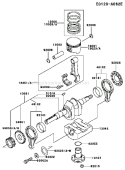 Page J Diagram and Parts List for FE290D AS13 Kawasaki Engine