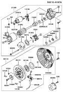 Page K Diagram and Parts List for FE290D AS13 Kawasaki Engine