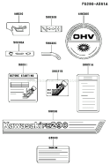 Page H Diagram and Parts List for FE290D AS13 Kawasaki Engine