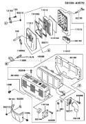 Page A Diagram and Parts List for FE290D CS22 Kawasaki Engine
