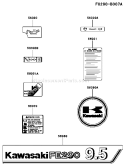 Page H Diagram and Parts List for FE290D CS22 Kawasaki Engine