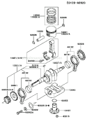 Page J Diagram and Parts List for FE290D DS03 Kawasaki Engine