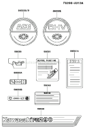 Page H Diagram and Parts List for FE290D DS03 Kawasaki Engine