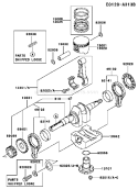 Page J Diagram and Parts List for FE290D ES20 Kawasaki Engine