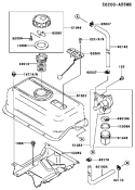 Part Location Diagram of 51001-2222-9H Kawasaki Tank-Comp-Fuel