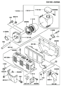 Page A Diagram and Parts List for FE290R AS01 Kawasaki Engine
