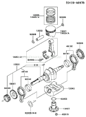 Page J Diagram and Parts List for FE290D AS23 Kawasaki Engine