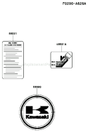 Page H Diagram and Parts List for FE290R AS01 Kawasaki Engine