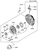 Page K Diagram and Parts List for FE350D AS01 Kawasaki Engine