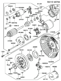 Page K Diagram and Parts List for FE350D AS04 Kawasaki Engine