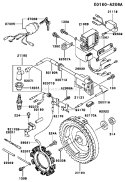 Page F Diagram and Parts List for FE350D AS04 Kawasaki Engine