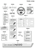 Page H Diagram and Parts List for FE350D AS04 Kawasaki Engine