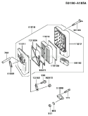 Page A Diagram and Parts List for FE350D AS07 Kawasaki Engine