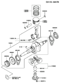 Page J Diagram and Parts List for FE350D AS07 Kawasaki Engine