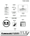 Page H Diagram and Parts List for FE350D AS14 Kawasaki Engine