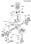 Page J Diagram and Parts List for FE350D AS15 Kawasaki Engine